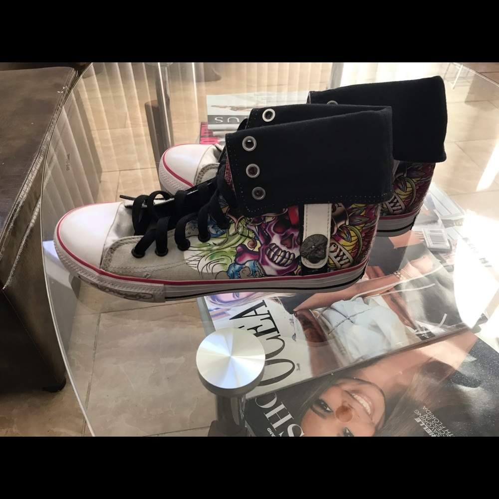 Ed Hardy High Boot Sneakers Size 9